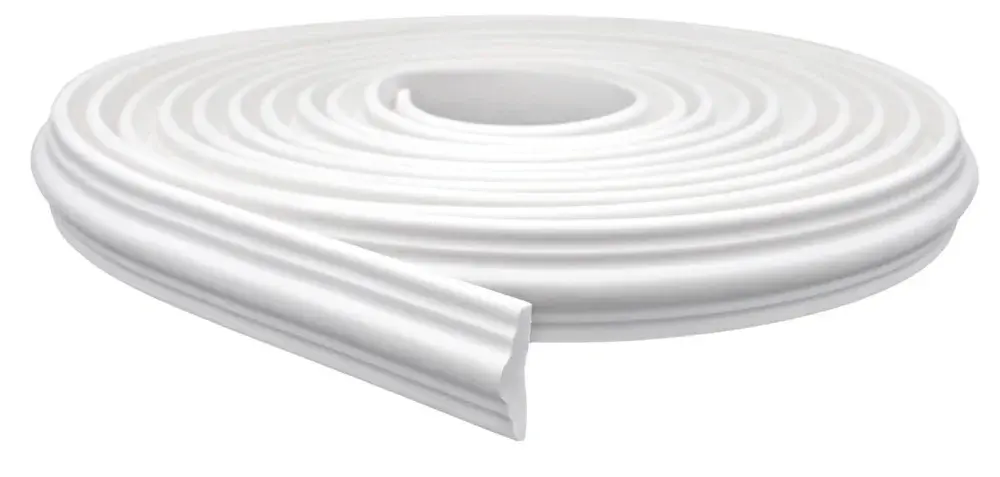 Boiserie de eva autocolante rm 61 3,8CM x 5M branco meu rodapé — fotografia 6