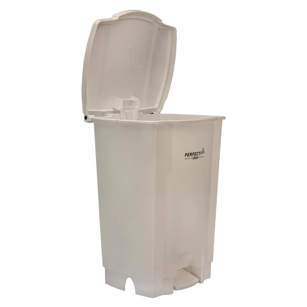 Lixeira para coleta seletiva branca 50L Perfect