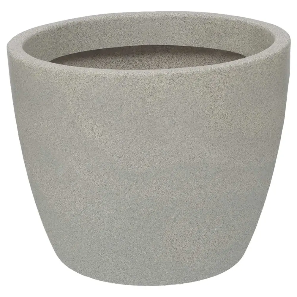 Vaso malta redondo em granito pedra 24X20CM 6L Vasart