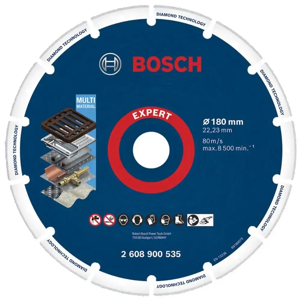 Disco de Corte Diamantado 7POL x 22,2mm para Metal EXPERT BOSCH