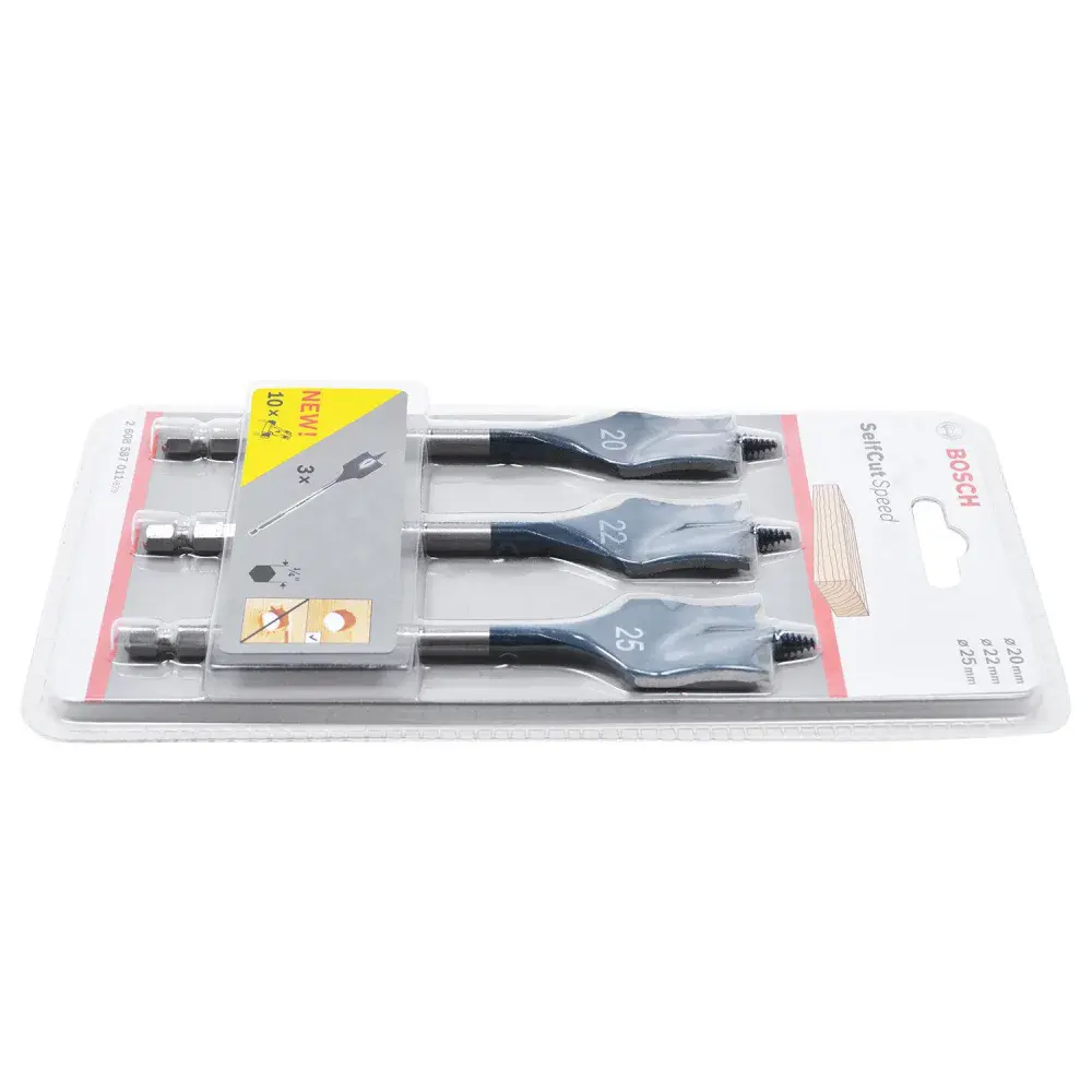 Jogo brocas chatas para fresar self cut speed Bosch - 3 peç — fotografia 5