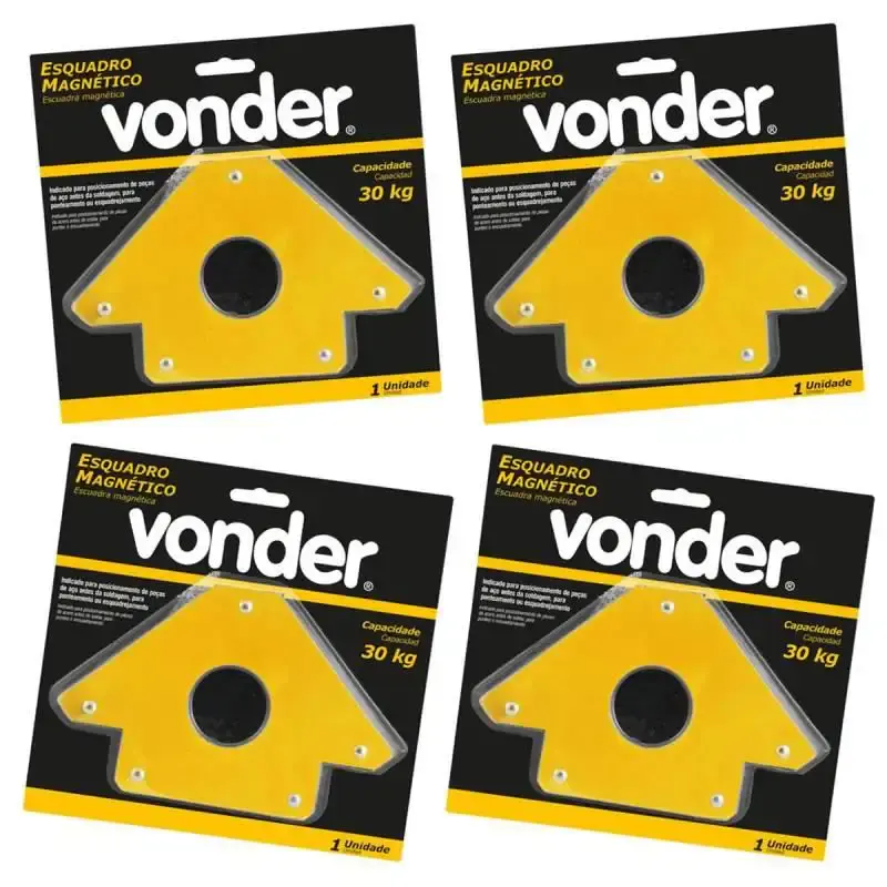 Esquadro Magnético para Soldador 30 KG Combo c/ 4 Peças VONDER — fotografia 3