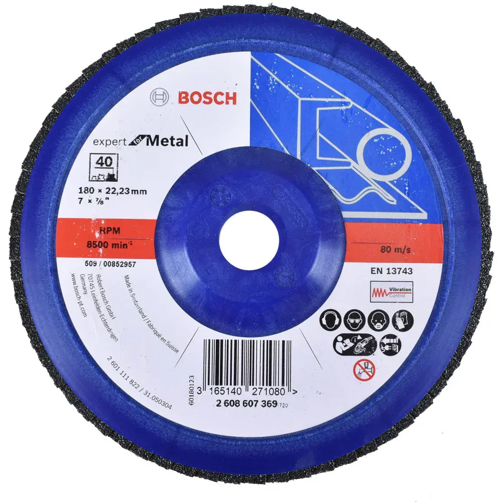 Lixa disco flap 180MM G40 professional for metal da Bosch