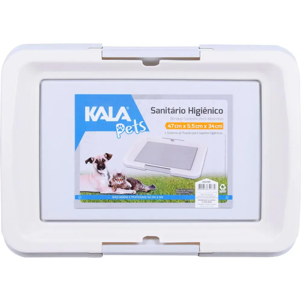 Sanitário canino para tapetes higiênicos branco 34X47CM Kala — fotografia de referência