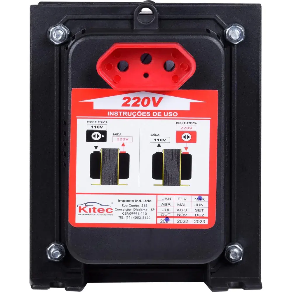 Autotransformador tripolar 2.000VA 1400W bivolt Kitec — fotografia 8
