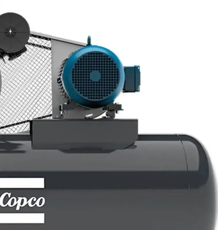 Compressor de ar 40 pés 10.0 HP 425 litros 3 pistões 175 libras trifásico Atlas copco — fotografia 4