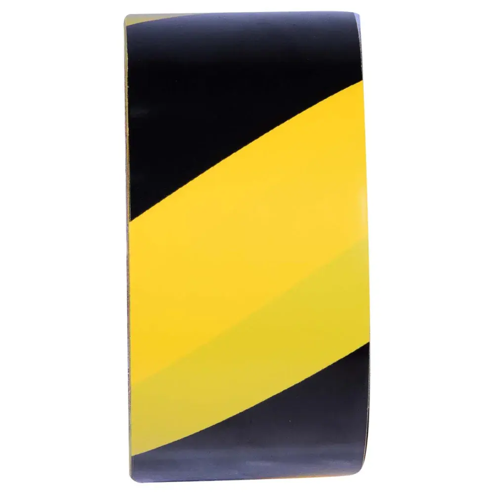 Fita adesiva para demarcação amarelo/preto 48MM 15M Worker — fotografia 5