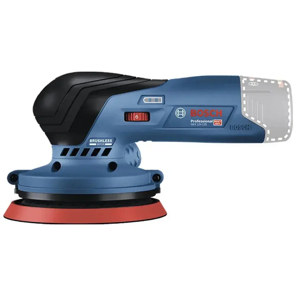 Lixadeira orbital a bateria gex 12V-125 12V sb Bosch — fotografia 8