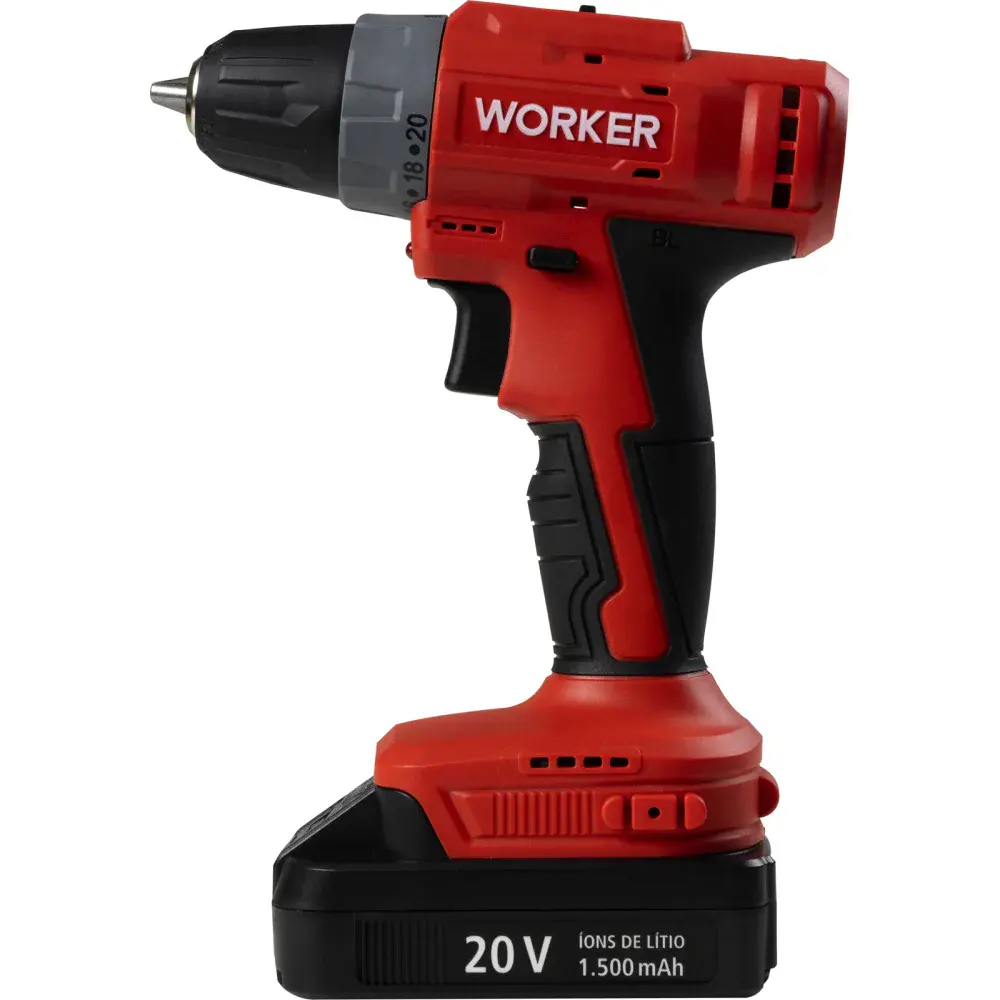 Parafusadeira 20V 1 bat 13PCS brushless Worker — fotografia de referência