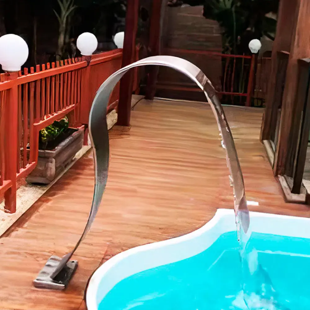 Cascata Slim para Piscina 70 x 7.5 CM Aço Inox EVALD — fotografia 5