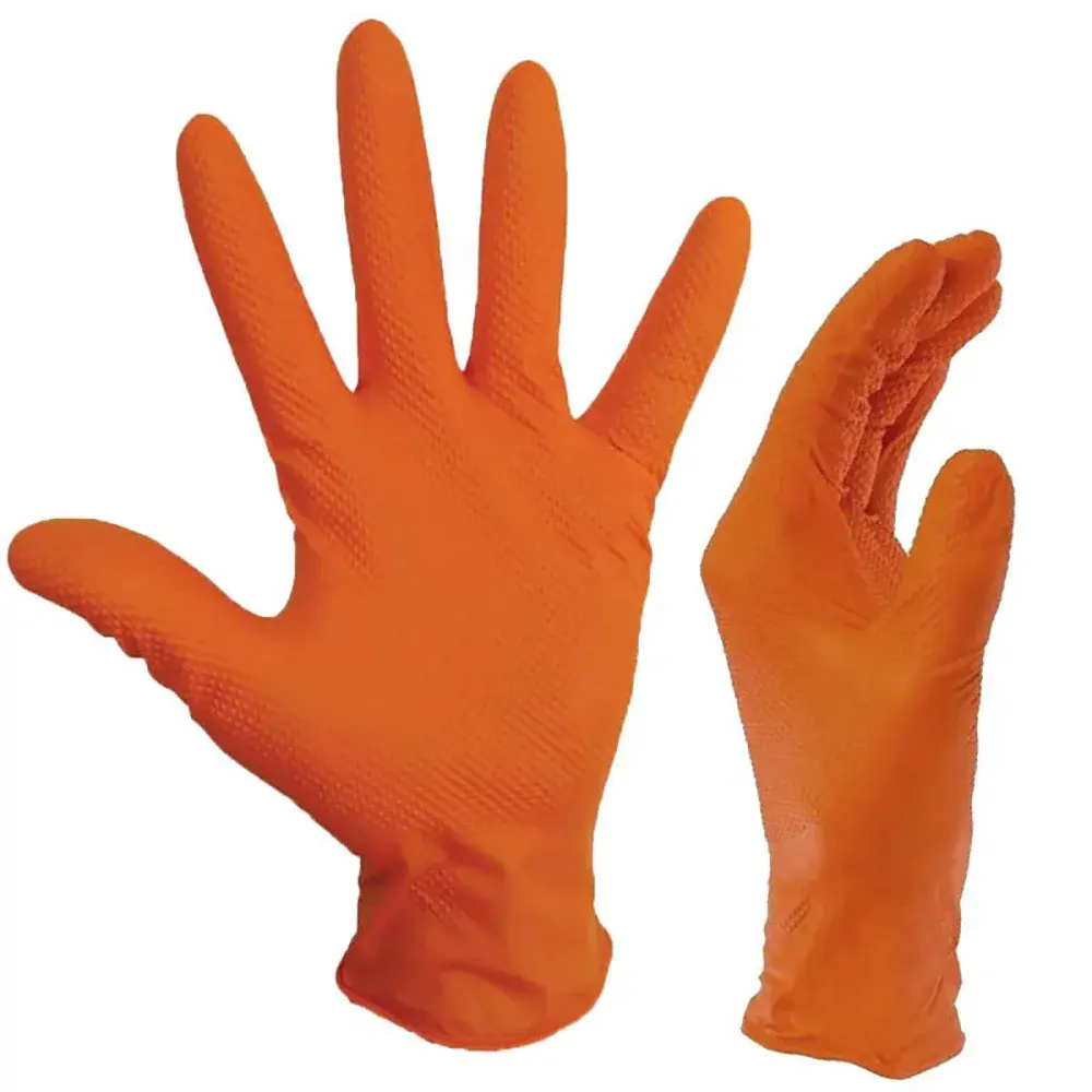 Luva nitrílica maxgrip laranja xg com 90 peç Supermax