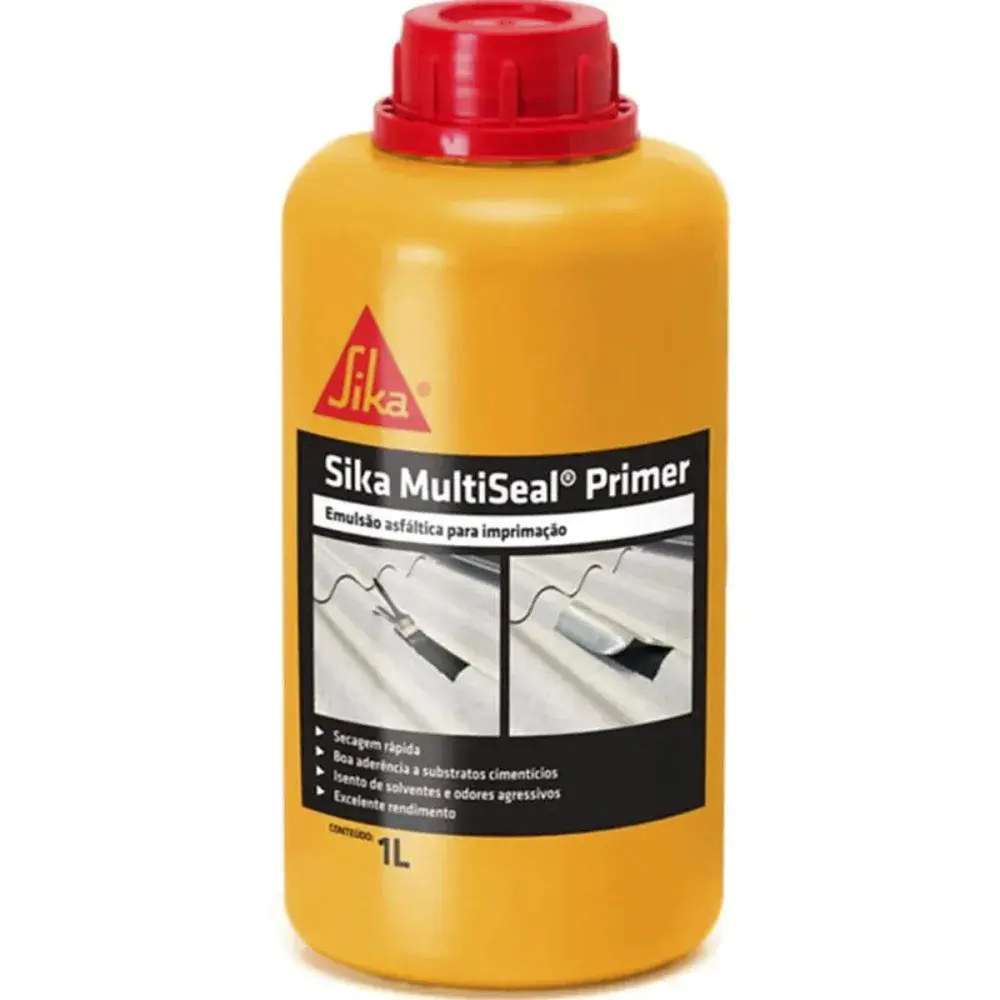 Sika multiseal primer para colagem de manta asfáltica 1L Sika