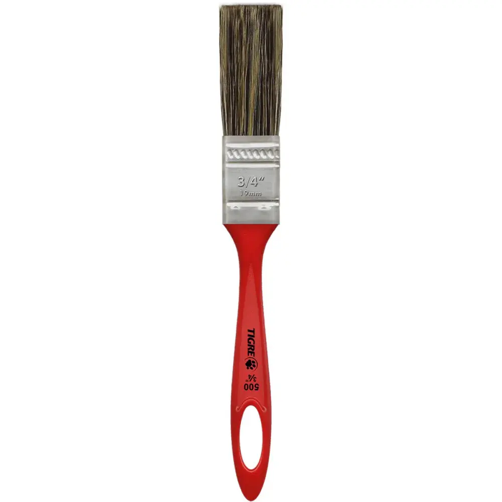 Pincel de cerda natural gris simples 3/4 tigre Pinceis Tigre