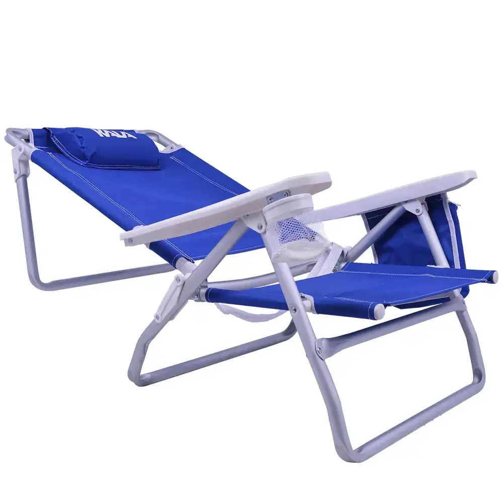 Cadeira de praia reclinável com bolsa térmica azul Kala — fotografia 9