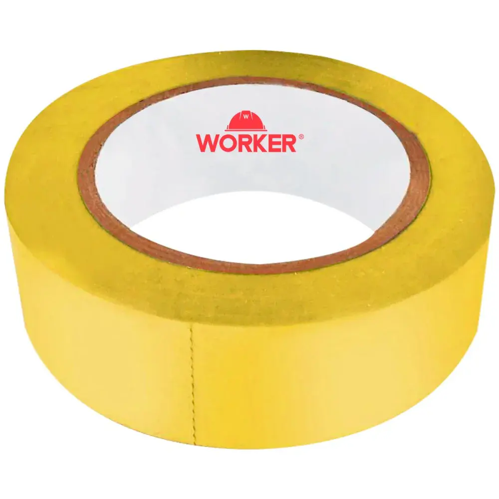 Fita isolante antichama amarelo 19MMX10M Worker — fotografia de referência