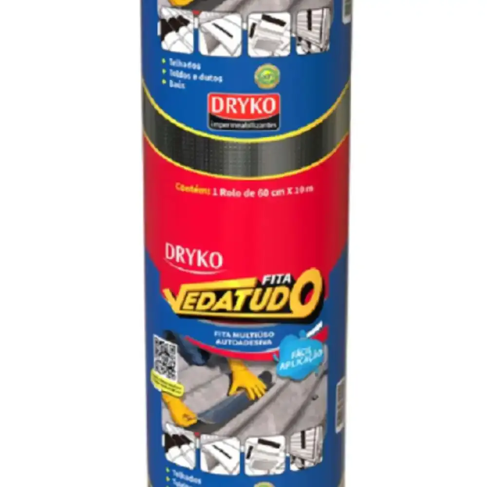 Fita Autoadesiva Asfáltica Vedatudo 60 CM x 10 Metros DRYKO — fotografia 3