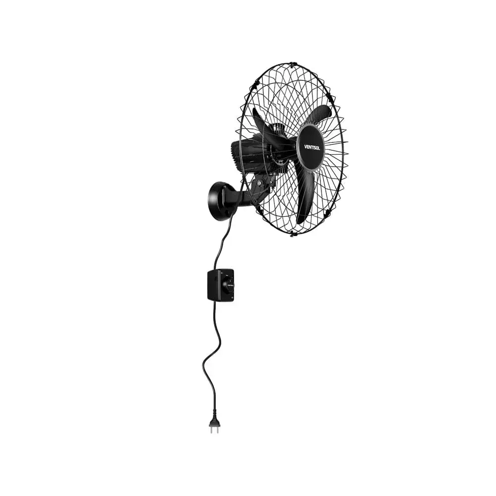 Ventilador de parede 50CM bivolt preto Ventisol — fotografia 3