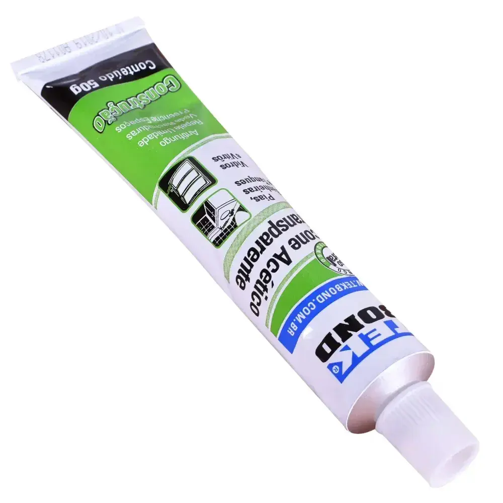 Silicone acético transparente construção bisnaga 50G Tekbond — fotografia 7