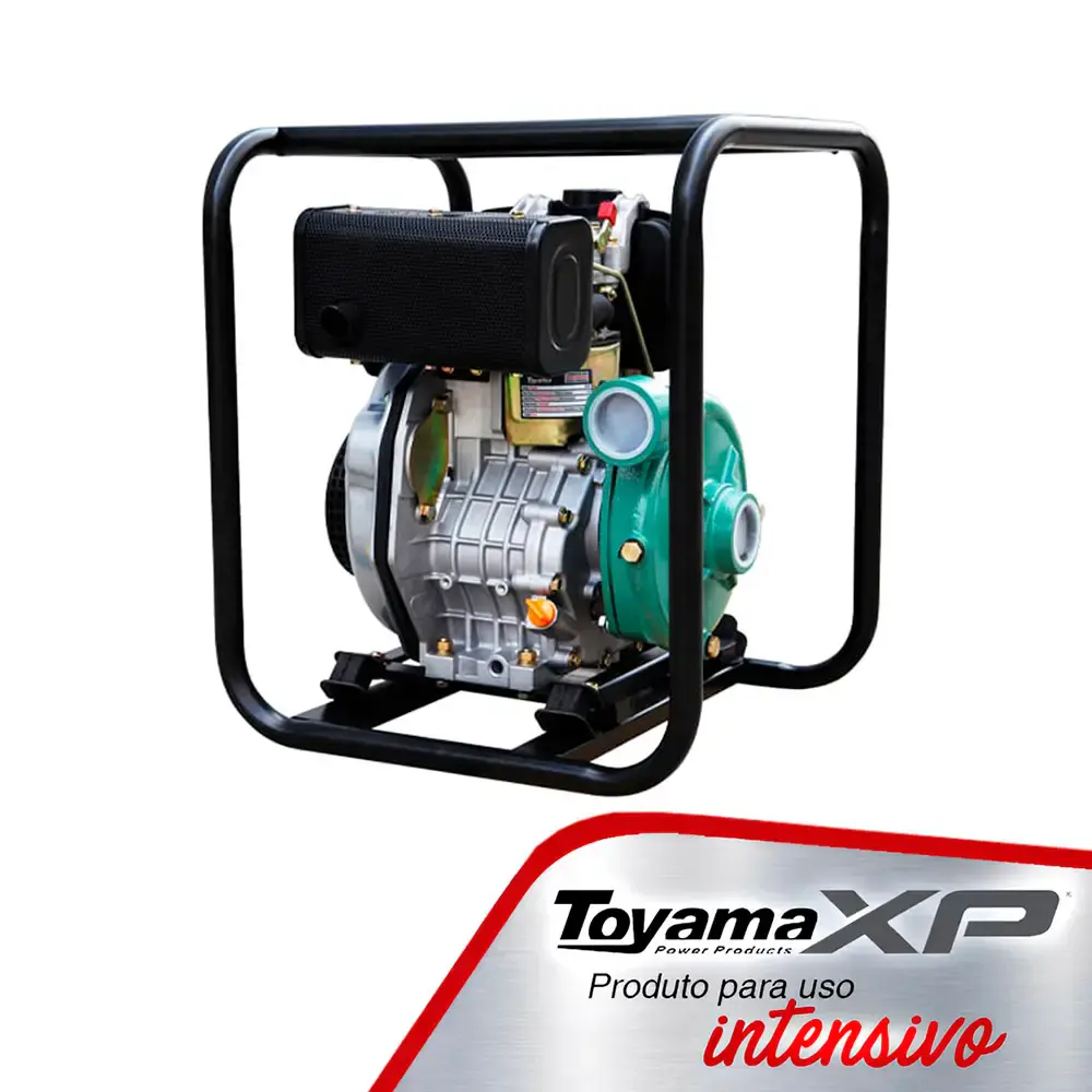 Motobomba diesel 2X2 POL 7,0 HP centrifuga TDWP50CXP Toyama — fotografia 2