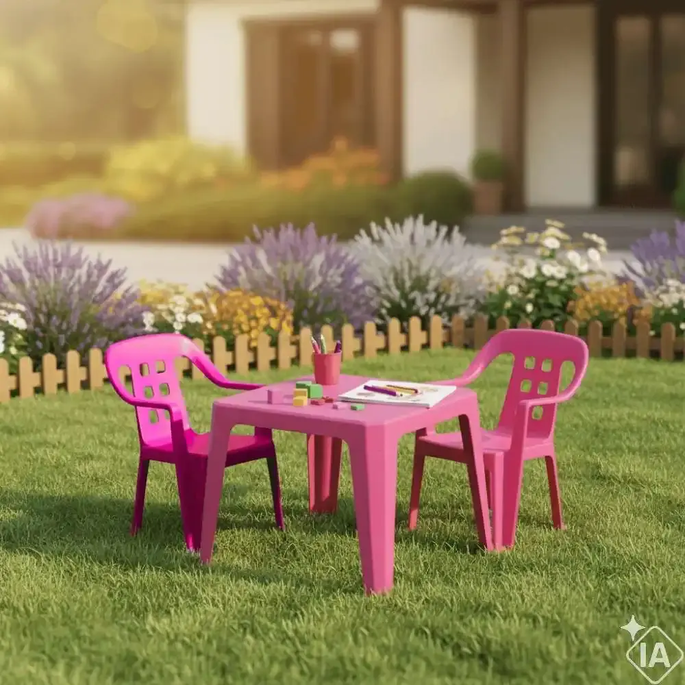 Mesa Play Infantil 61 x 46cm Rosa BEL Belfix — fotografia 5