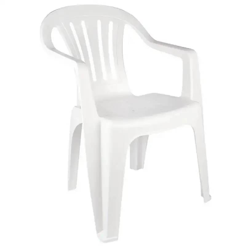 Cadeiras poltronas de plástico natal branca F890000 kit com 4 unidades Garden life — fotografia 2
