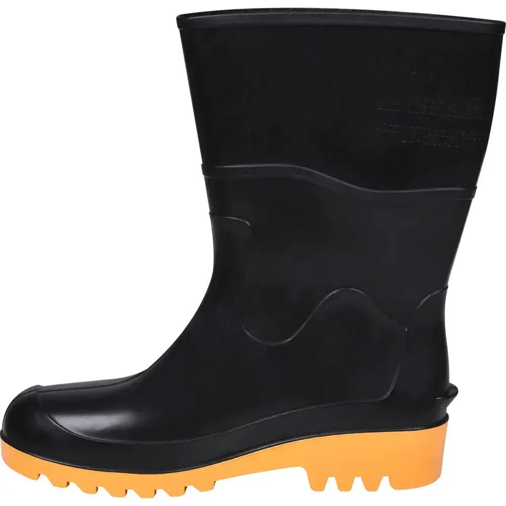 Bota pvc preto/amarelo N37 cano médio sem forro Worker — fotografia 4