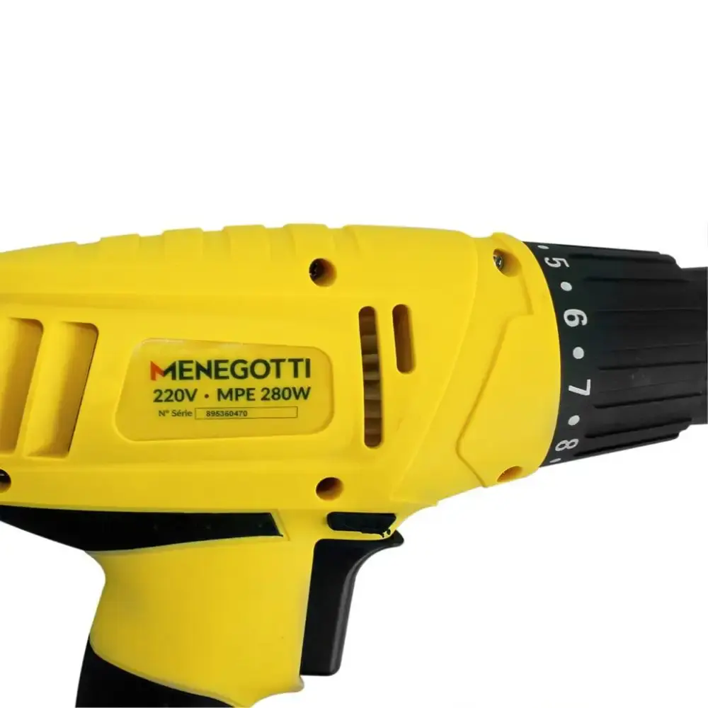 Parafusadeira elétrica 3/8 POL 280W 750 RPM MPE Menegotti 110 V — fotografia 5