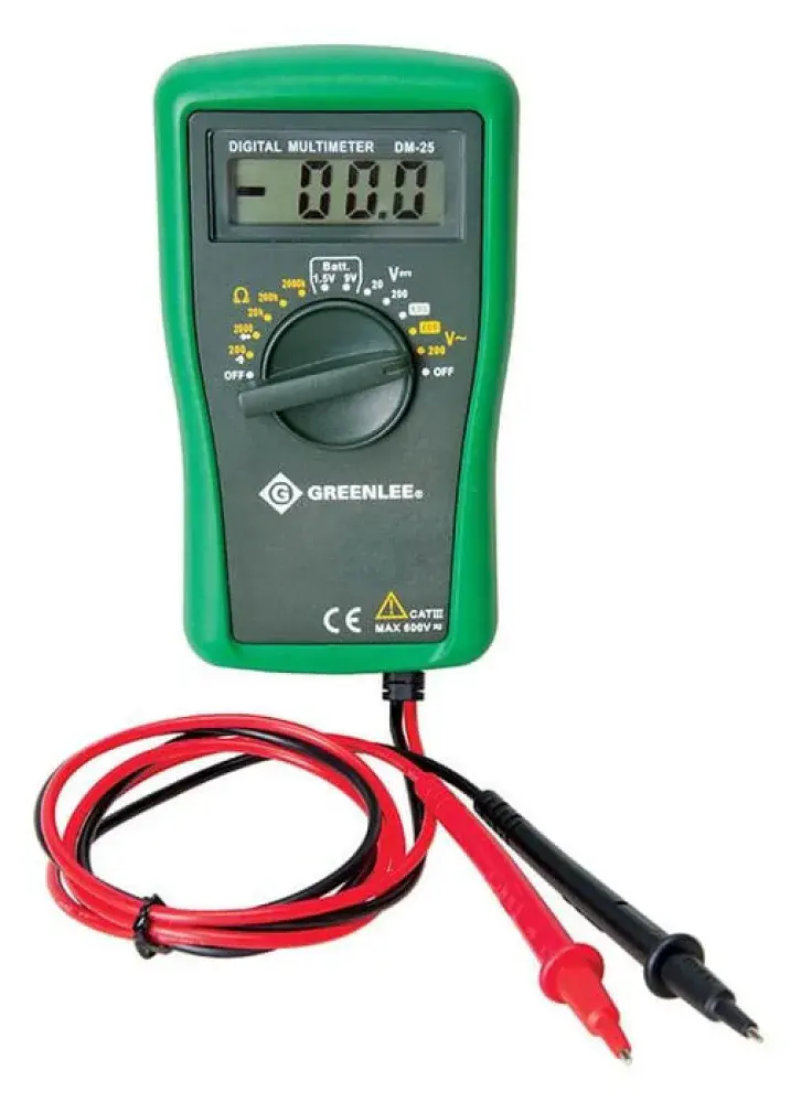 Multímetro digital 10A 600V ac/dc cat ii Greenlee