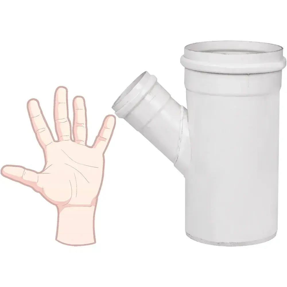 Junção de esgoto simples branco 150X75MM corr plastik — fotografia 6