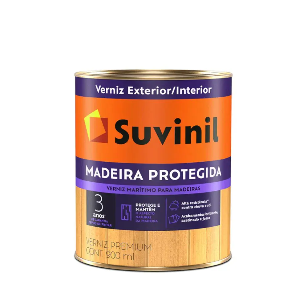 Verniz madeira protegida acetinado natural 900ML Suvinil
