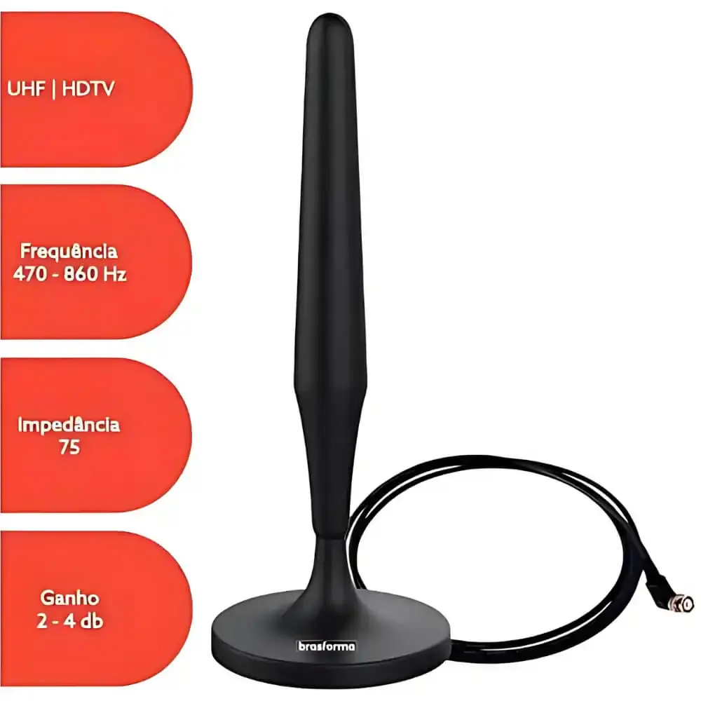 Antena digital interna portátil omnidirecional SHD-500 Brasforma — fotografia 3