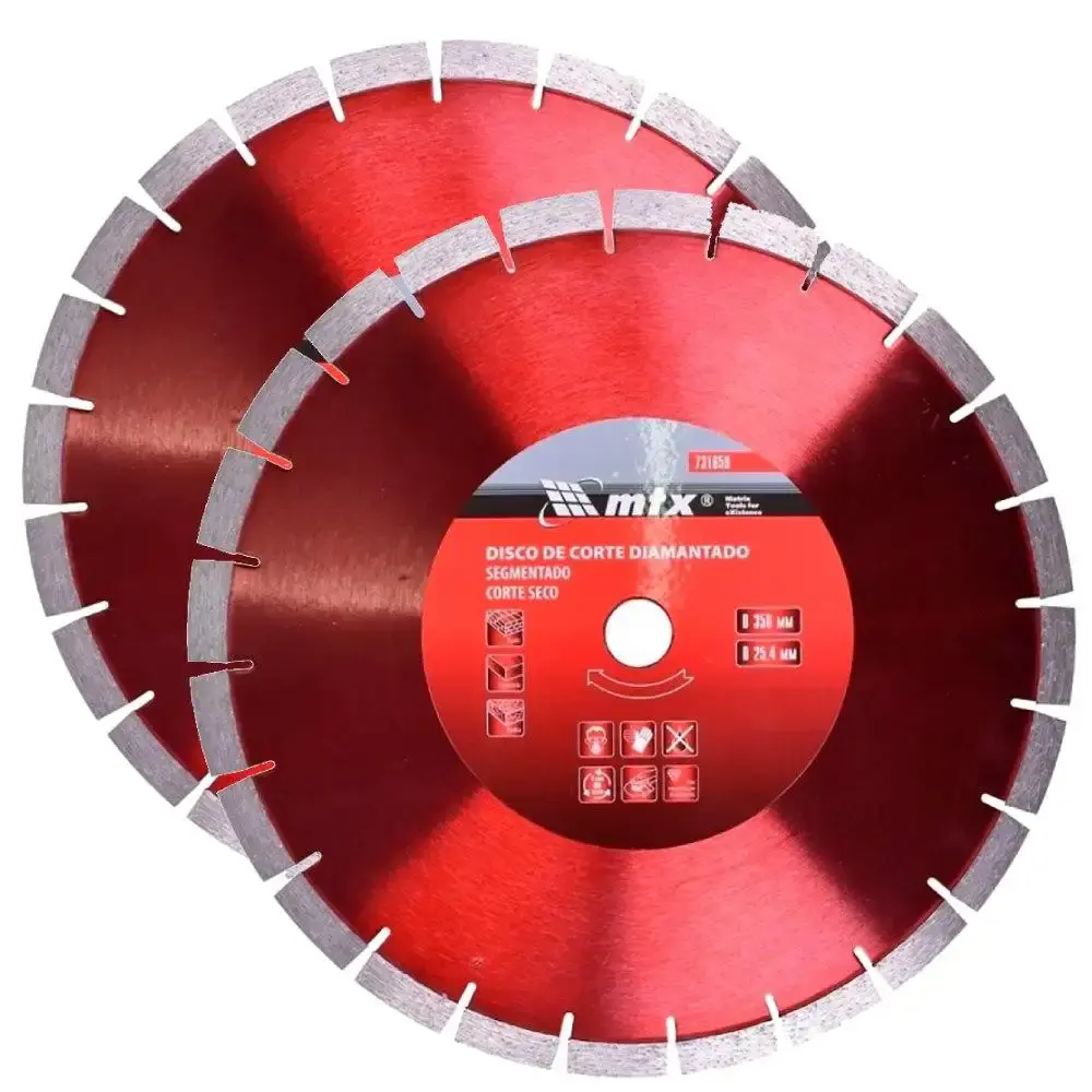 Disco de corte diamantado 14 POL segmentado kit 2 unidades MTX