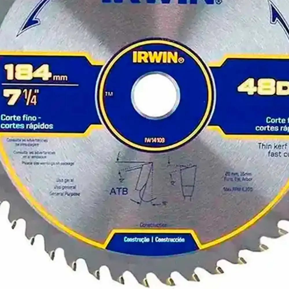Serra circular widea 7.1/4 pol x 48D IW14109 Irwin — fotografia 3