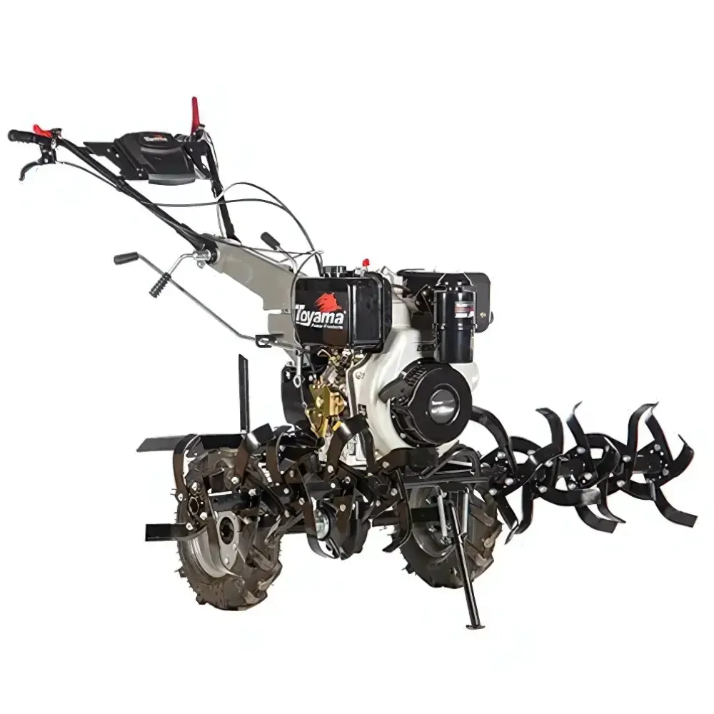 Motocultivador diesel 11 HP 4T 418 CC rodas e enxadas TDT135R8-XP 704-011 Toyama — fotografia 5