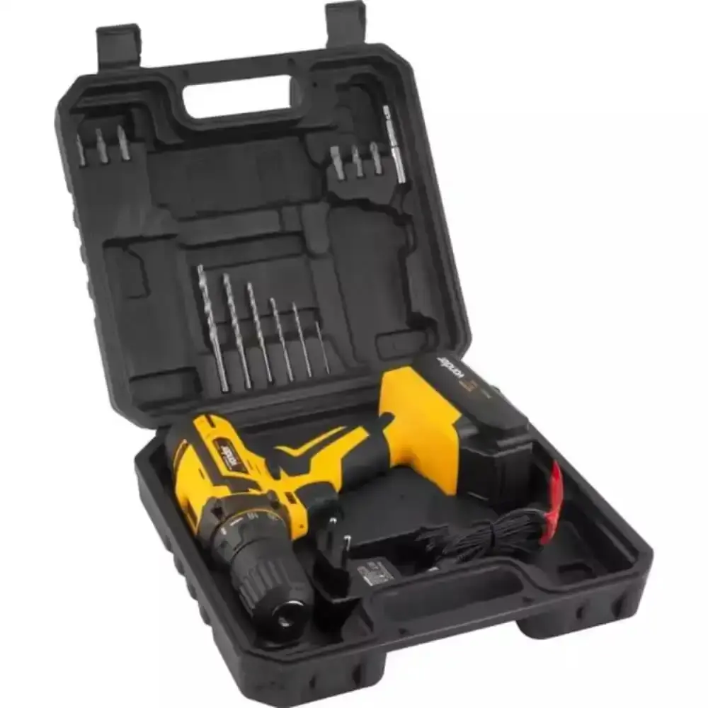 Furadeira parafusadeira 12V com bateria carregador bivolt e kit brocas, bits e trena PFV012 Vonder — fotografia 3