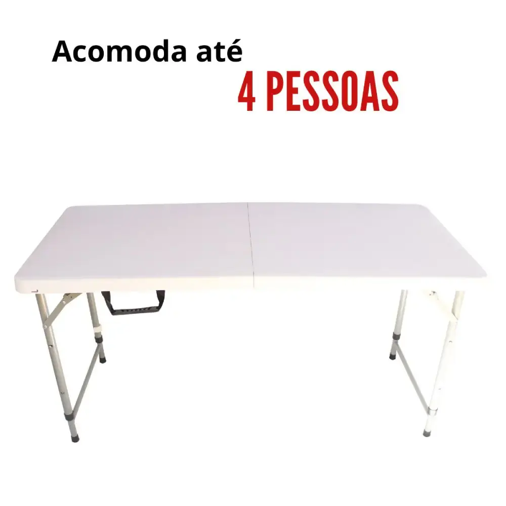Mesa camping dobrável vira maleta 61 x 127CM iwmcd ImportWay — fotografia 8