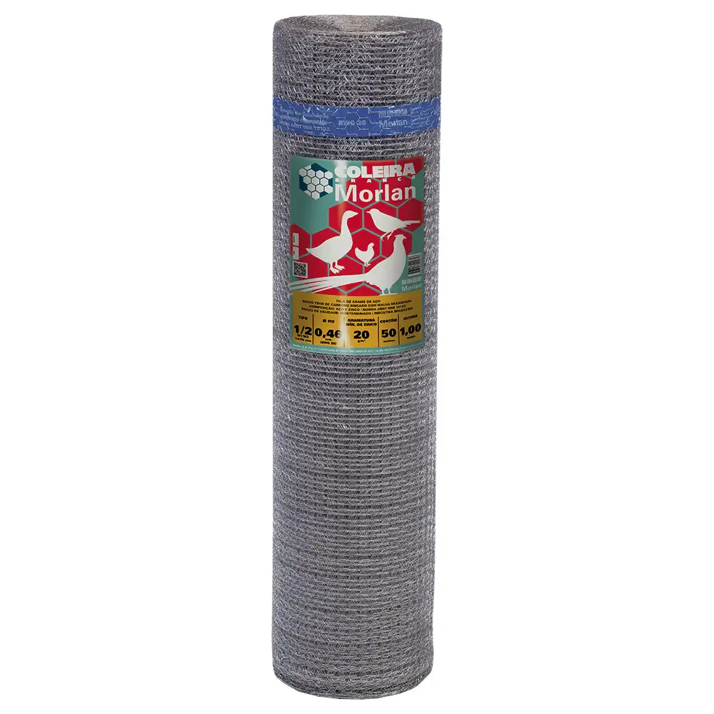Tela para Viveiro Hexagonal 1 x 50 Metros Fio 26 MORLAN