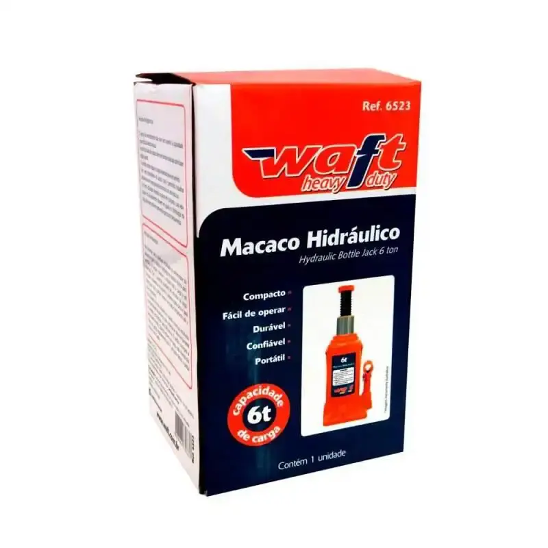 Macaco hidráulico 6 TON tipo garrafa 6523 Waft — fotografia 3