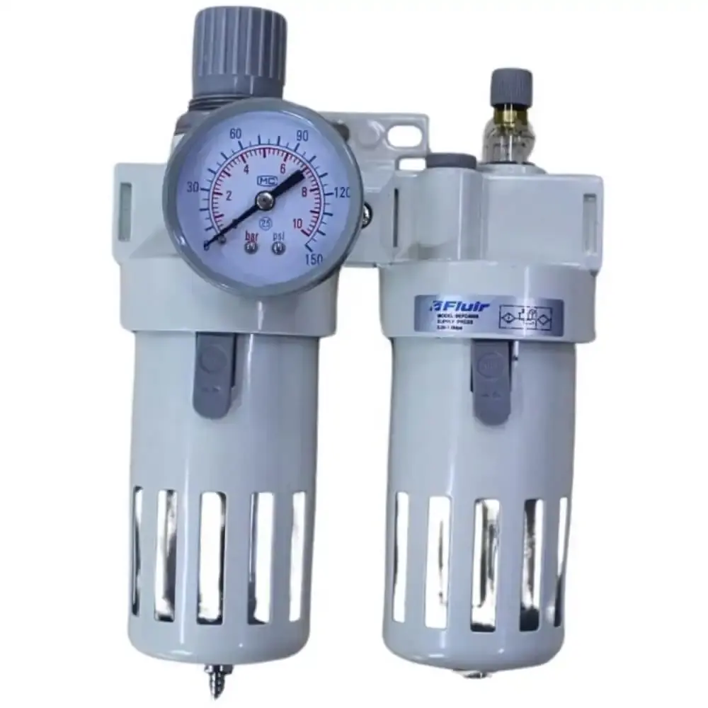 Filtro de ar e lubrificador 1/2 POL com manômetro W-BEFC4000N Fluir