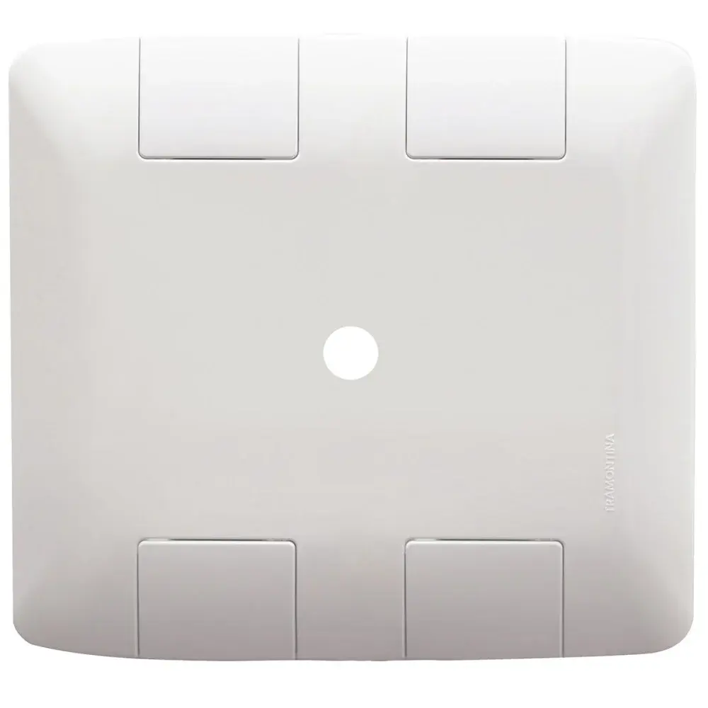 Placa com 1 furo aria branco 4X4 9,5MM Tramontina — fotografia de referência