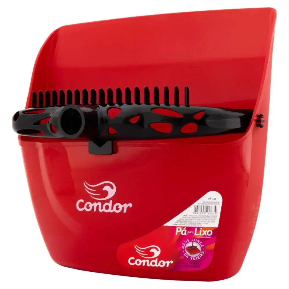 Pá de lixo plástica com cabo 1506 Condor — fotografia 3