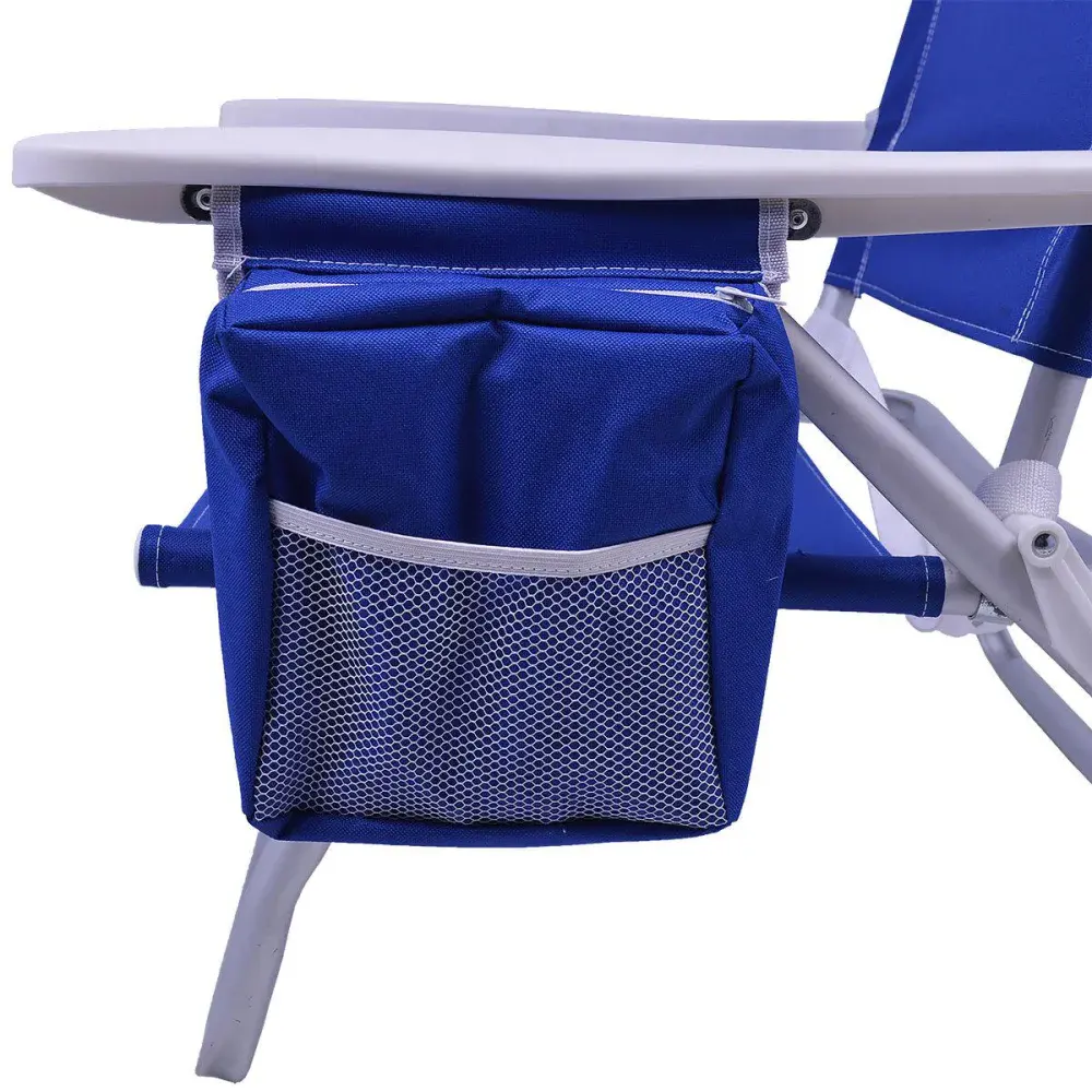 Cadeira de praia reclinável com bolsa térmica azul Kala — fotografia 4