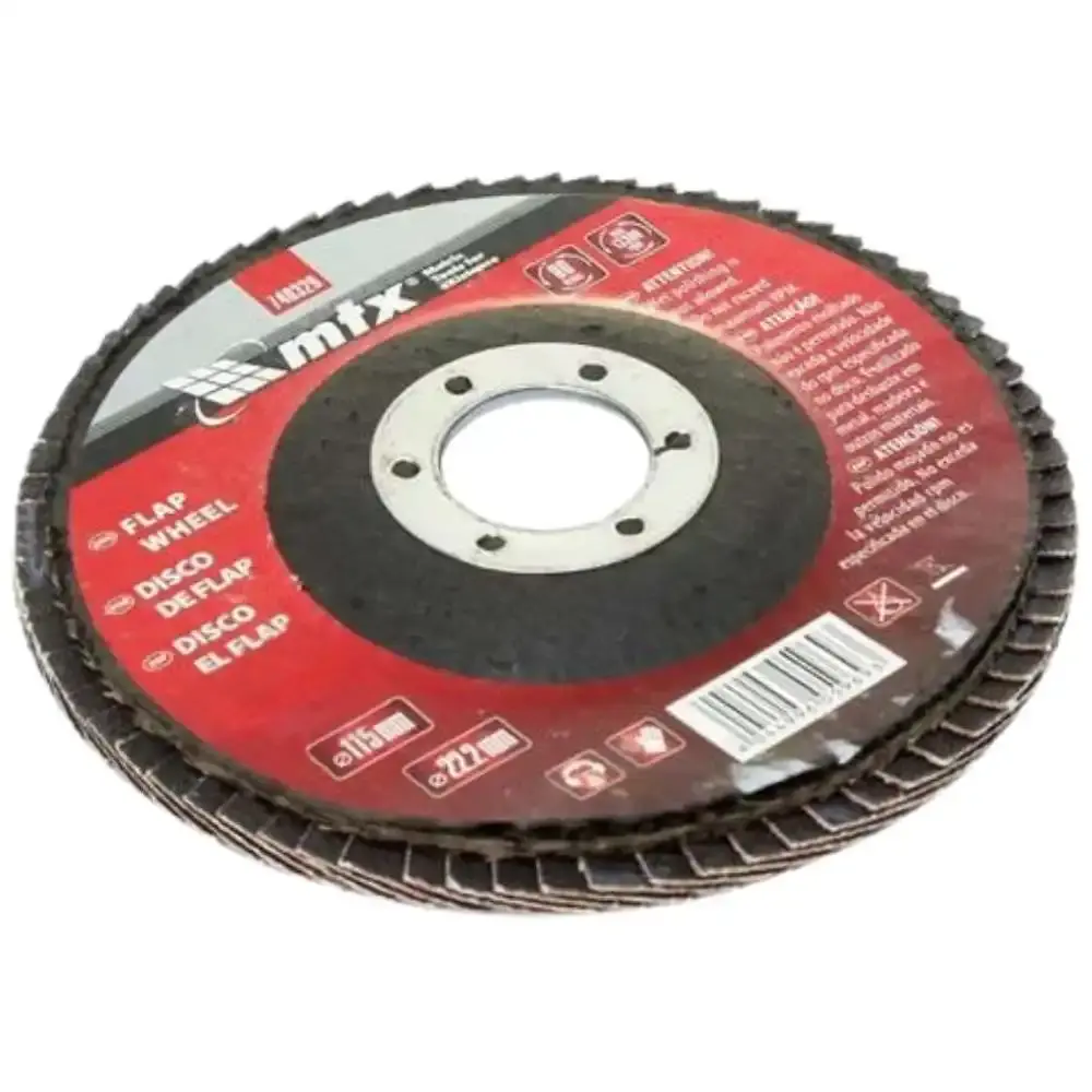 Disco de lixa flap 4,1/2 POL grana 80 kit com 50 unidades MTX — fotografia 6