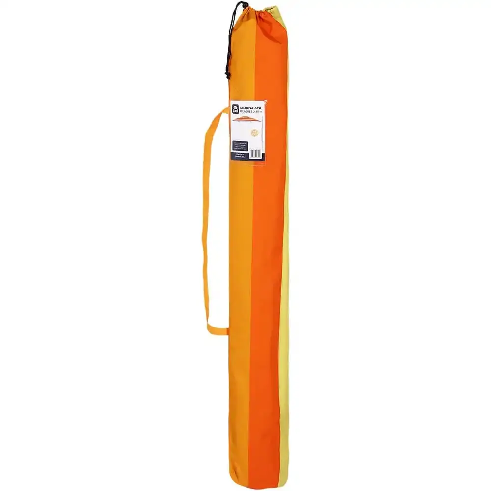 Ombrellone 2,40 metros em alumínio FPS 100 premium laranja e amarelo BEL Belfix — fotografia 4