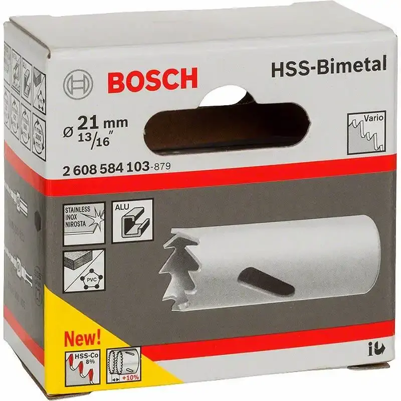 Serra copo 13/16 pol 21MM em aço bimetálico e cobalto Bosch — fotografia 4