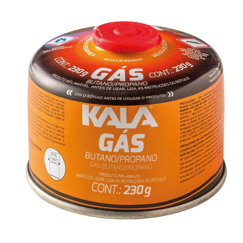 Cartucho gás com válvulas de segurança 230G Kala — fotografia de referência