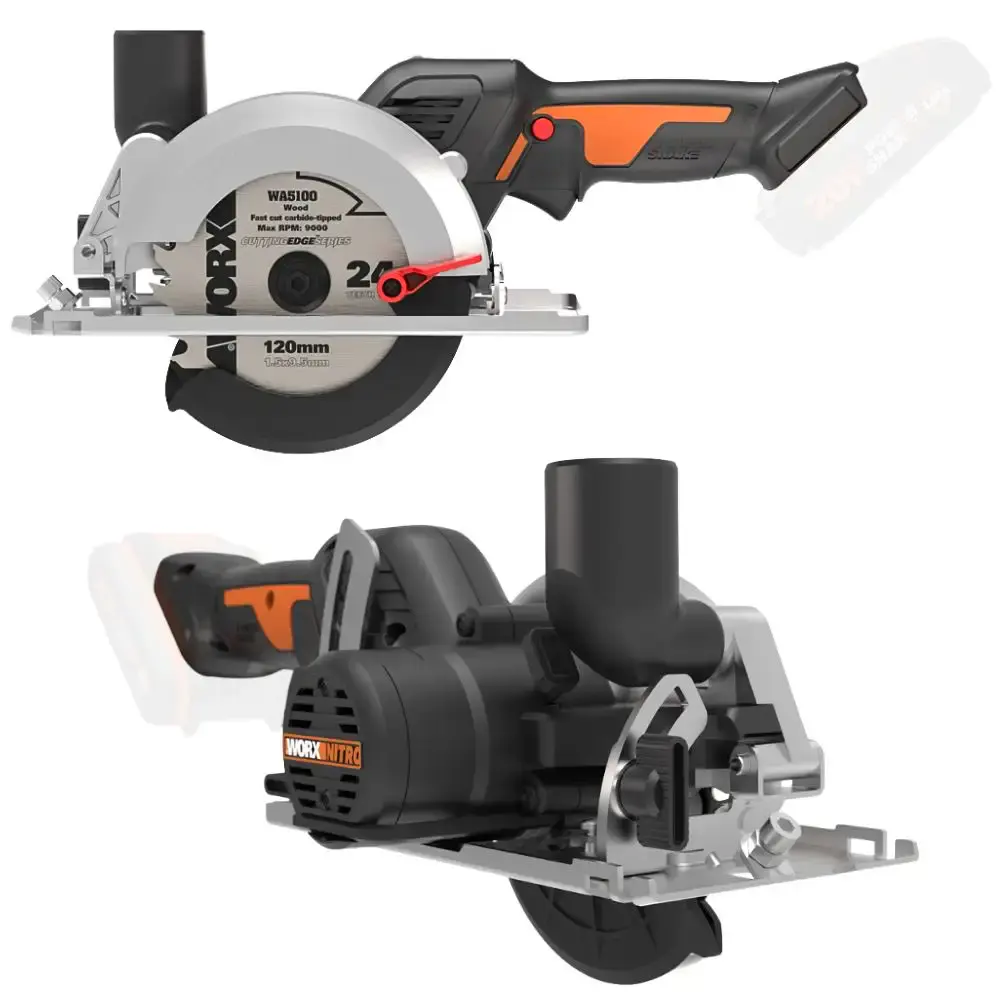 Serra multiuso tico tico 20V com serra circular MAX worksaw worx Positec — fotografia 6