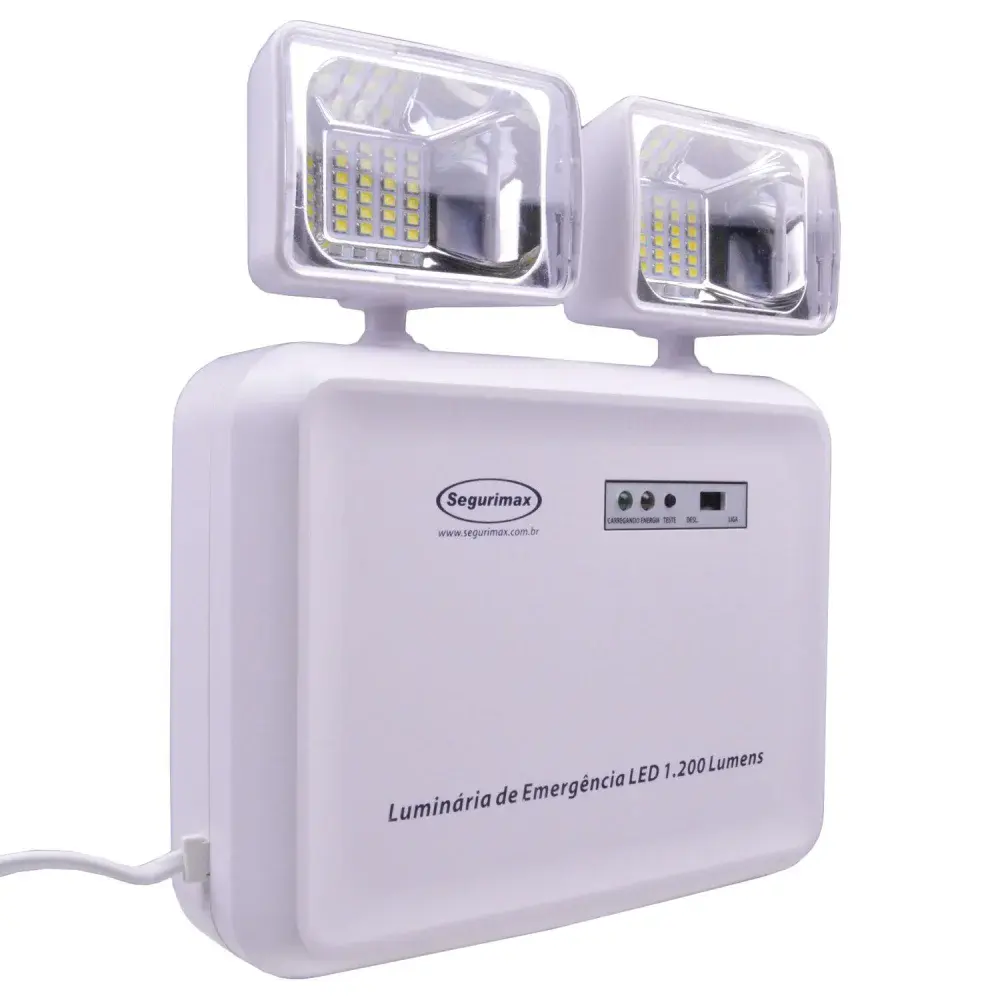 Luminária de emergência led 1200 luméns Segurimax - bivolt