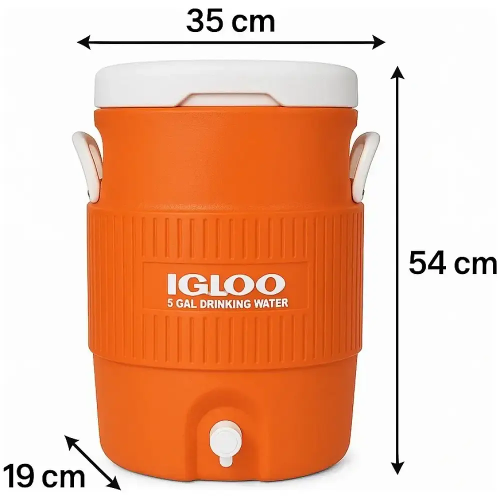 Galão cooler térmico 18,9 litros seat TOP laranja Igloo — fotografia 2
