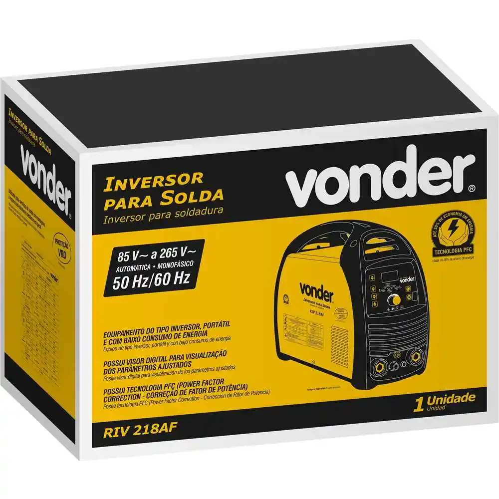 Inversor de solda RIV218AF pulsada PFC VRD vonder Vonder Cross — fotografia 4